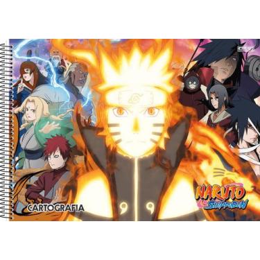 Kit 2 Cadernos Naruto Shippuden Brochura Pequeno + Desenho e Cartografia  Naruto - São Domingos - Caderno Brochura - Magazine Luiza