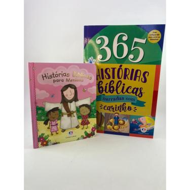 Imagem de Kit Com 1 Livro 365 Historias E Uma Bíblia Do Bebê Meninas