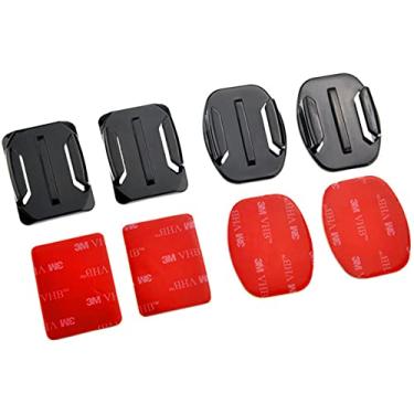 Imagem de Kit de suportes adesivos 3M curvos e planos e base para Câmeras de ação compactas