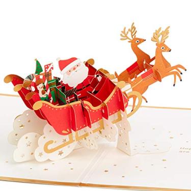 Imagem de Hallmark Cartão de Natal Wonder Pop Up da Signature Paper (Trenó do Papai Noel)