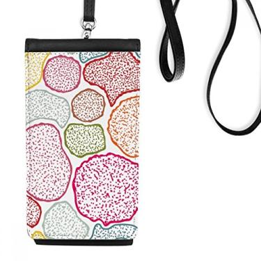 Imagem de Carteira de celular biológica com estrutura de células de microscópio colorida, bolso preto