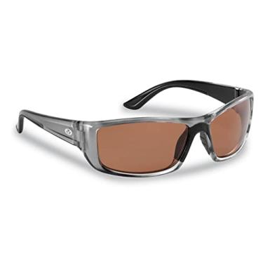 Imagem de Óculos de sol polarizados Flying Fisherman Buchanan com bloqueador UV AcuTint para pesca e esportes ao ar livre, Crystal Gunmetal Frames/Copper Lens, One-Size