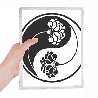 Imagem de Caderno de flores Yin-yang Culture Customs com folhas soltas e diário recarregável