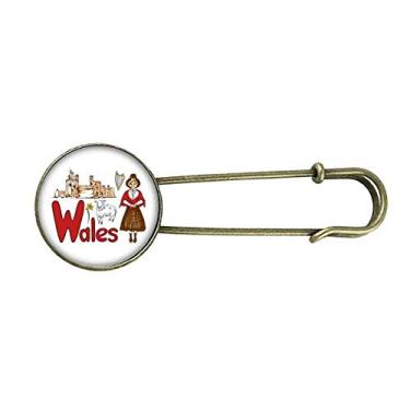 Imagem de Broche de metal retrô com símbolo nacional de Wales