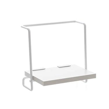 Imagem de Nicho Decorativo em Aramado e MDP Pequeno, Metaltru, Branco com Branco