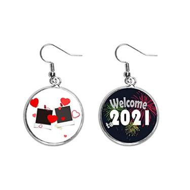 Imagem de Brincos com foto de música de setembro Dia dos Namorados Brincos Joias 2021 Blessing