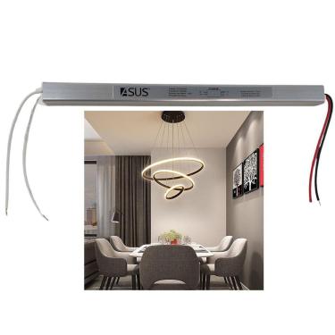 Imagem de Fonte Slim Drive Bivolt 48W 12V 4A Perfil Fita Led Lustre Luminaria Multiuso Decoraçao
