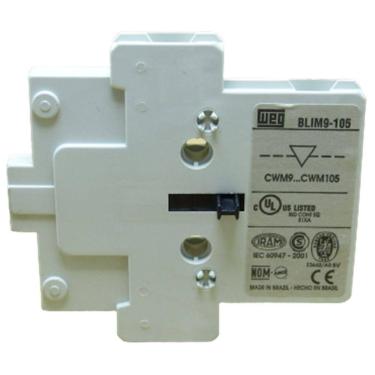 Imagem de Bloco Auxiliar Weg Blim09 CWM9 A CWM105 Intertravamento Mecânico sem Terminal Up6 20-25-30 Blim9-105