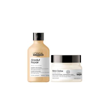 Imagem de Kit  L´Oréal Absolut Repair Shampoo 300ml + Metal Detox Máscara 250g