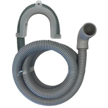 Imagem de Mangueira Saída Água Máquina De Lavar Universal 5m Metros Cinza Com Suporte | Ledmang