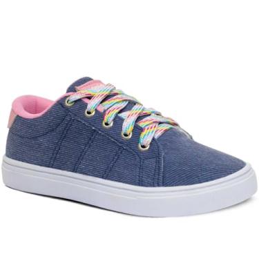 Imagem de Tenis Infantil Casual Nº 28 ao 34 Moda Sapatenis Feminino Menina 11.100 (Jeans, BR, Criança de 4 a 8 anos, Numérico, 29)