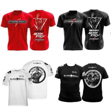 Imagem de Kit 4 Camisetas Black Skull e Integralmedica de Treino Bope e Zyyz-Unissex
