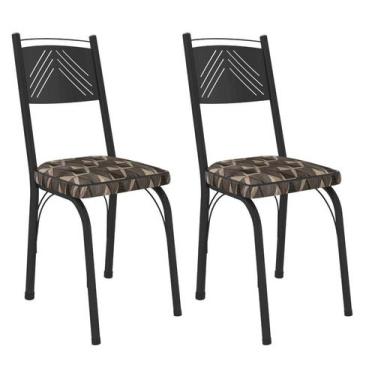 Imagem de Conjunto 6 Cadeiras Europa 151 Preto Fosco - Artefamol