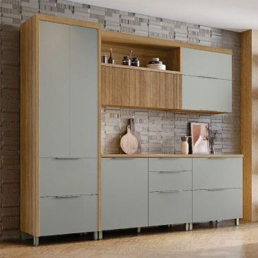 Imagem de Cozinha 5 Peças 7 Portas 6 Gavetas Ripado Marquesa 100 MDF