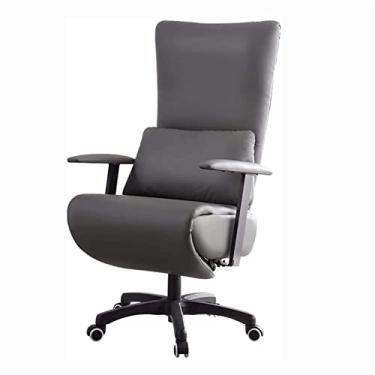 Imagem de Cadeira reclinável chefe cadeira executiva computador cadeira ergonômica com encosto alto braço cadeira de trabalho de couro 360 giratório interesting