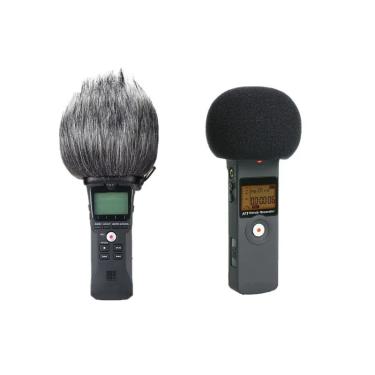 Imagem de Microfone de espuma filtro de vento  à prova de vento fofo para proteção de vento para zoom h1