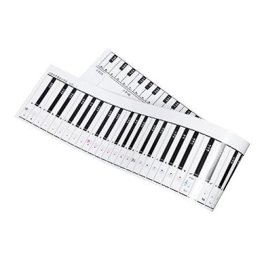 Imagem de 8 Unidades folha de prática de teclas de piano teclado de piano dobrável papel de comparação de teclado de piano teclados piano infantil papel de simulação de 88 teclas rolo de mão