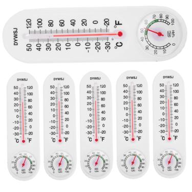 Imagem de VANZACK 6 Unidades Conjunto de 6 peças para medidor de temperatura e umidade montado na parede higrômetro mostrador de temperatura eletrônico termômetro externo termômetro preciso vegetal