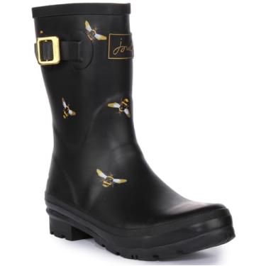 Imagem de Joules Bota de chuva feminina Molly Welly, Abelhas metálicas pretas, 6