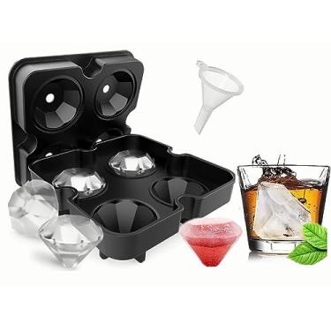 Imagem de Molde de gelo de silicone, bandejas de cubos de gelo, bandeja reutilizável para cubos de gelo com tampa, moldes variados de cubos de gelo, forma de cubo de gelo grande de liberação fácil para