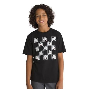 Imagem de Vans Camiseta clássica para meninos (crianças grandes), Foto preta, GG