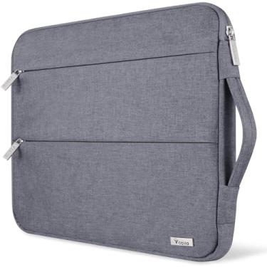 Imagem de Voova Capa para laptop de 14 de 15 polegadas, à prova d'água, compatível com MacBook Air 15 M2/M3/M4 2022-2025, MacBook Pro 15, HP chromebook 14, Dell Lenovo Acer Asus de 14 a 15 polegadas, cinza