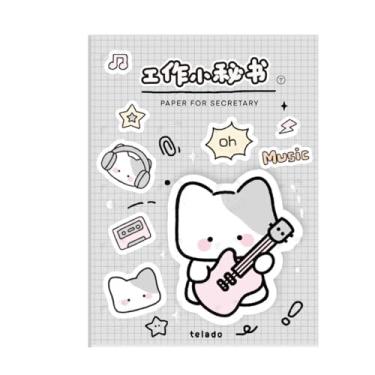 Imagem de Joucien Caderno de caderno de desenho animado com plano mensal anual - ilusão musical