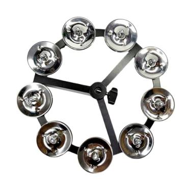 Imagem de Generic Conjunto de Percussão com Pratos de Chimbal E Sinos Duráveis em aço Inoxidável, Prata única