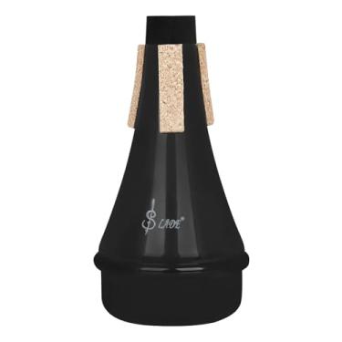 Imagem de rockible Prática trompete mudo wah mudo reto para trompete wah trompete mudo para instrumento musical, preto