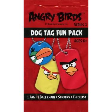 Imagem de Rovio Pacote de Dog Tag Angry Birds com 24 Etiquetas Aleatórias, Inclui Corrente de Bola e Adesivos Decorativos Infantis