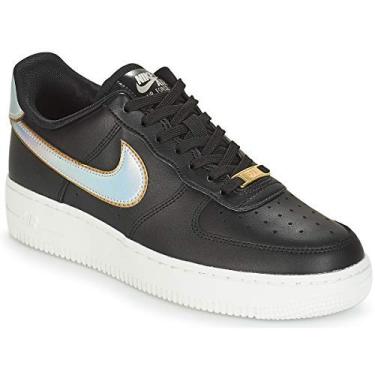 Imagem de Nike Tênis feminino de ginástica Wmns Air Force 1 '07 Mtlc, Preto (Preto/Mtlc Platinum/Summit Branco/Mtlc Gold 002), 35 BR