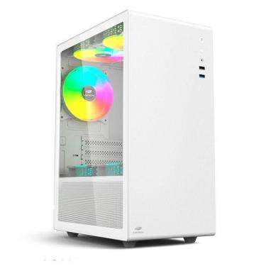 Imagem de Gabinete Gamer C3-Tech Game MT-G200WH, Mini Tower LED, ATX, Lateral em