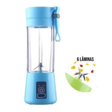 Imagem de Mini Liquidificador Portátil Usb Recarregável 6 Laminas - Ello