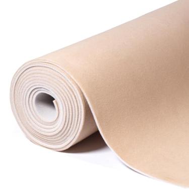 Imagem de Babnec Auto Headliner tecido 96 cm C × 152 cm L com suporte de espuma - forro de microveludo - embalagem de tubo - material de substituição interior marrom para carro/caminhão/SUV/RV teto - reparo