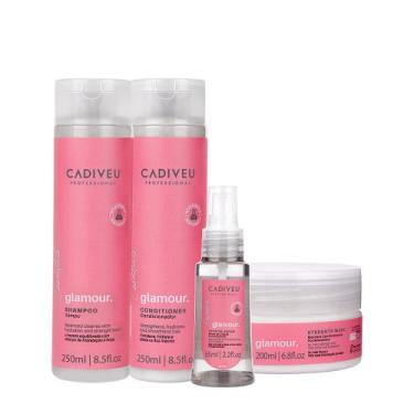 Imagem de Kit Cadiveu Profissional Essentials Glamour Shampoo Condicionador Séru