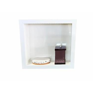 Imagem de Nicho Porcelanato 30x30 borda de alumínio Branco - Belo Nicho