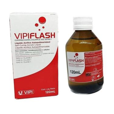 Imagem de Resina Acrílica Auto Líquido 120ml Prótese Vipi Flash