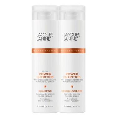 Imagem de Kit Jacques Janine Power Nutrition Shampoo Sem Sal Condicionador Leave