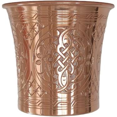 Imagem de DEDE Copper - Série 2021 CC (590 ml) - Copos de bebida super pesados feitos à mão ou para servir bebidas frias e canecas de coquetel, copos de cobre sólido puro e sem revestimento feito à mão (gravado)