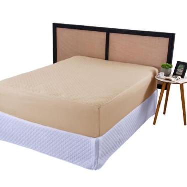 Imagem de Protetor impermeável Casal Padrão Dimensões: 1,88m x 1,38m x 0,40cm - 