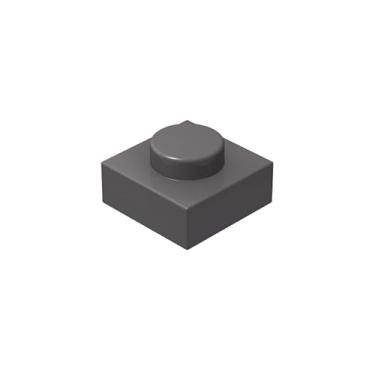 Imagem de Classic Grey Plates Bulk, Dark Gray Plate 1x1, Building Plates Flat 200 Piece, Compatible with Lego Parts and Pieces: 1x1 Gray Plates(Color: Dark Gray)