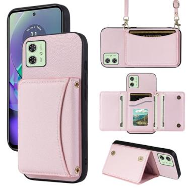 Imagem de Furill Capa de telefone para Motorola Moto G54 5G capa carteira com alça de ombro transversal e suporte de couro para cartão de crédito bolsa flip bolso fino suporte celular acessórios G 54 2023