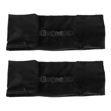 Imagem de Travesseiro de Pescoço Recheável para Viagens, Travesseiro de Pescoço Recheável Travesseiro de Pescoço de Viagem Travesseiro de Pescoço de Avião Com Alças 2 Pacotes de Veludo