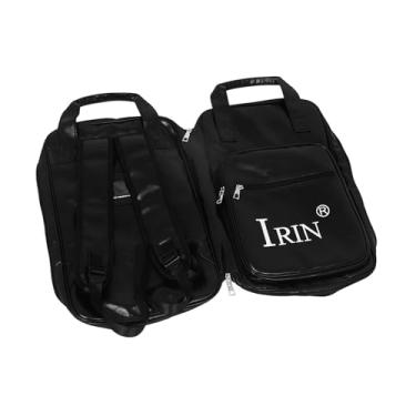 Imagem de Tachiuwa Bolsa para baquetas portátil de couro PU, grande capacidade, suporte para baquetas, estojo para armazenamento de baquetas para baquetas, Preto