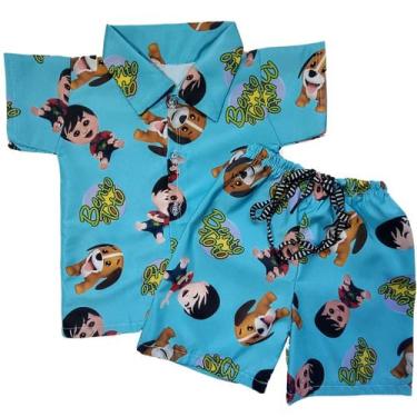 Imagem de Conjunto mauricinho Bolofofo, roupa de Menino bebê camisa short festa 