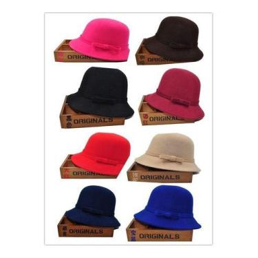 Imagem de Chapéu Feminina Cloche Retro Inglesa Feltro La Inverno Preto - oem, Vi