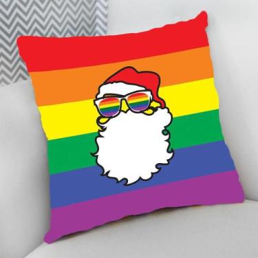 Imagem de Almofada Decorativa Personalizado Natal Papai Noel LGBTQIA+ - Deluzz