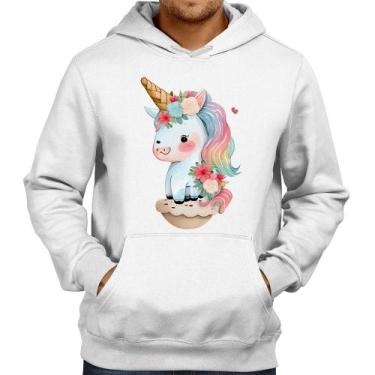 Imagem de Moletom Unicórnio Bebê - Foca na Moda, Branco, G