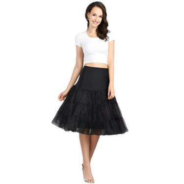 Imagem de Anágua Saia Retrô Vintage Crinolina Tutu Fantasia Cosplay - Modas Fagu