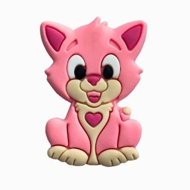Imagem de Aplique Kit 10 Peças Gatinha Rosa Emborrachado - RAE